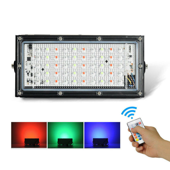  LED Floodlight Colour Change  Outdoor Security Garden Lamp