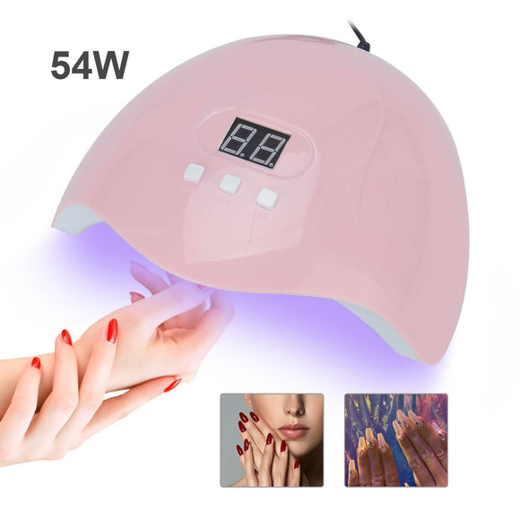 54W LED UV Nail Polish Dryer Lamp Gel Acrylic Curing Light Professional Spa Tool